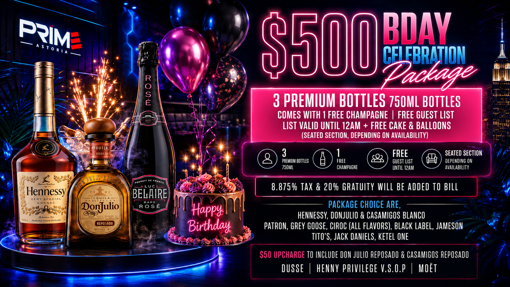 $500 Bday Celebration Package